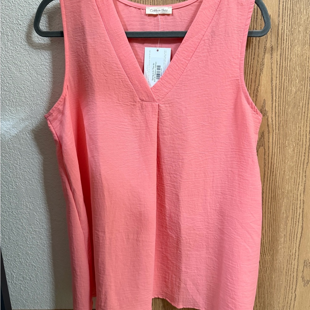 Coral Sleeveless Blouse by Cathy+Rae